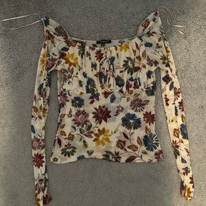 long sleeve floral top